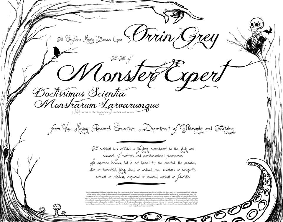 Monster Certificate